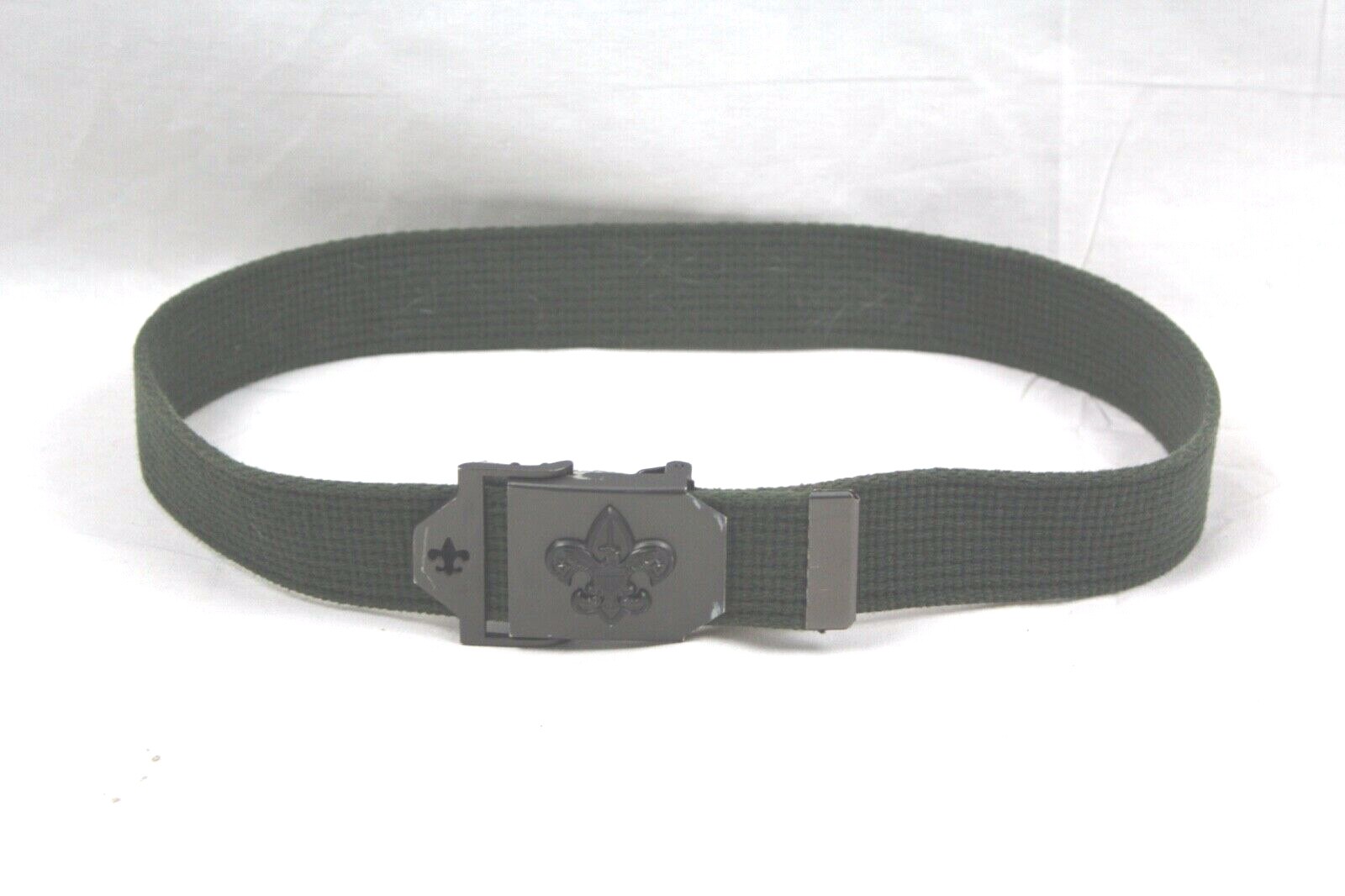 Thick Canvas Belt with Eagle/Fleur de Lis Buckle 34&Prime;