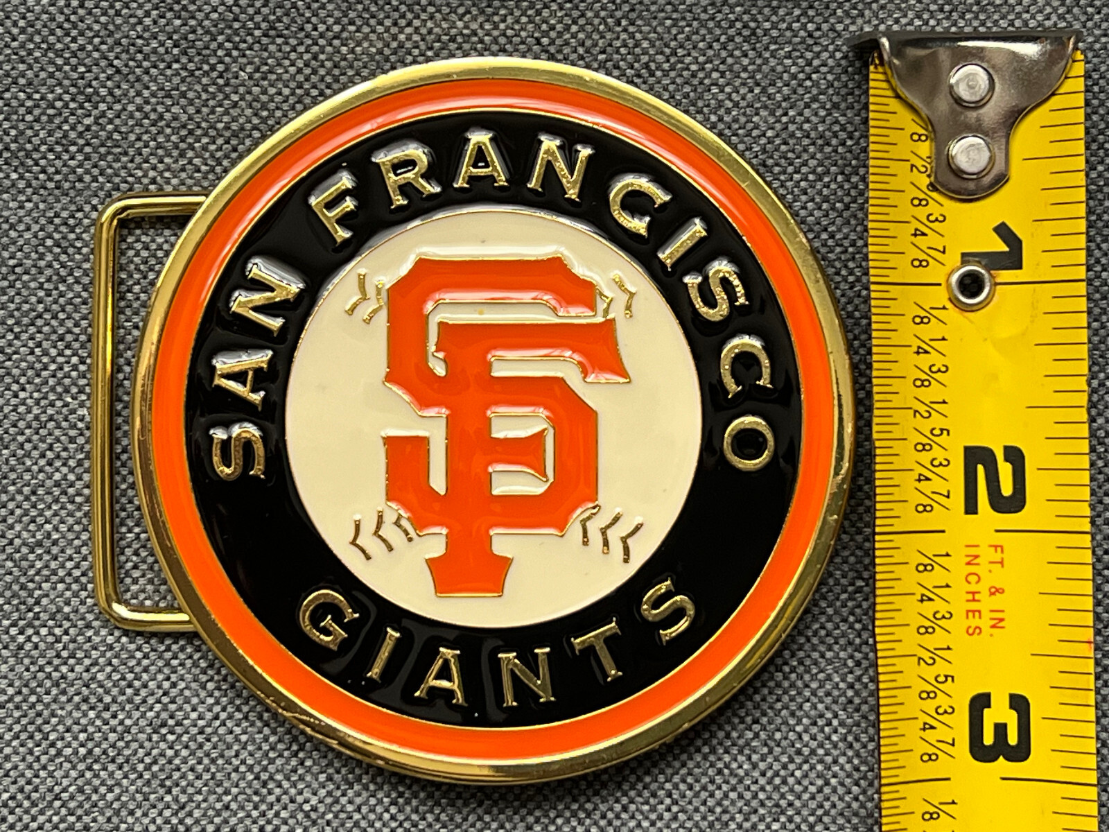 San Francisco Giants Scottsdale Metal Orange Gold Belt Buckle.