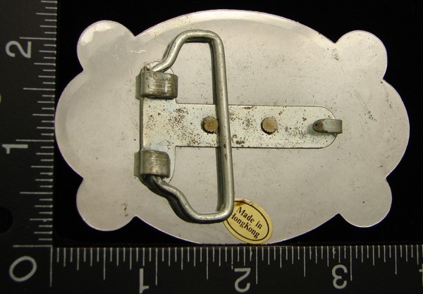 LH26154 VINTAGE **WESTERN WAGON** STARS IN EACH CORNER SILVERTONE BELT BUCKLE