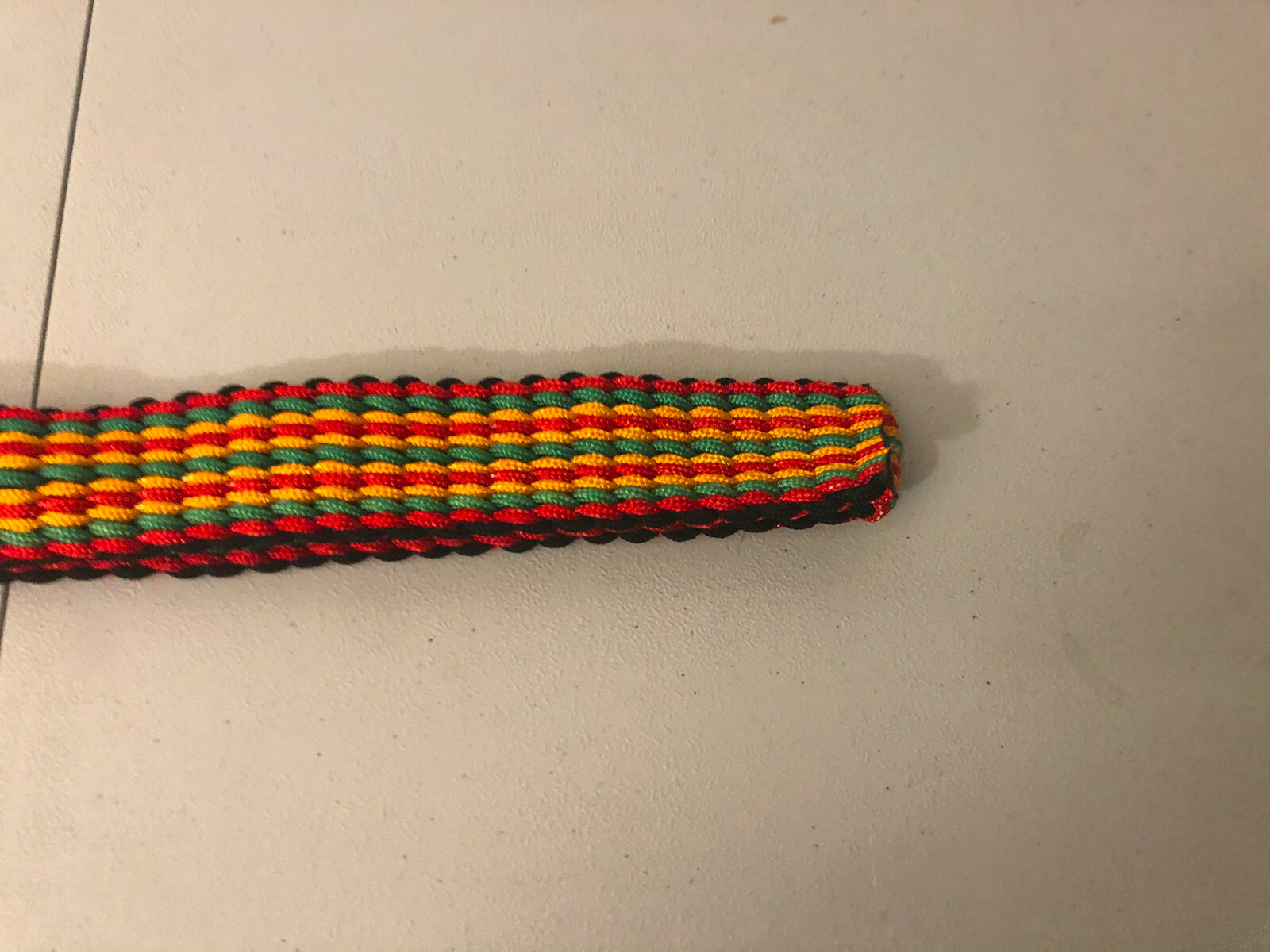 Handmade Nylon braided Men Women Belt Red Yellow Green Black 48in No Buckle