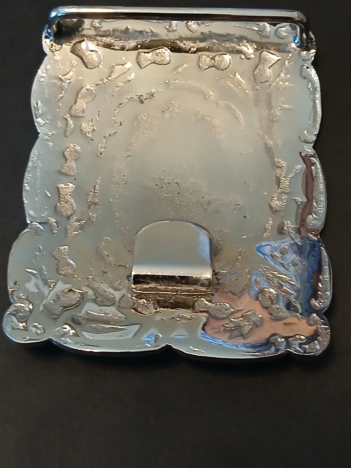 Silver Thistle Belt Buckle, 2.5&Prime; × 5&Prime;, good condition