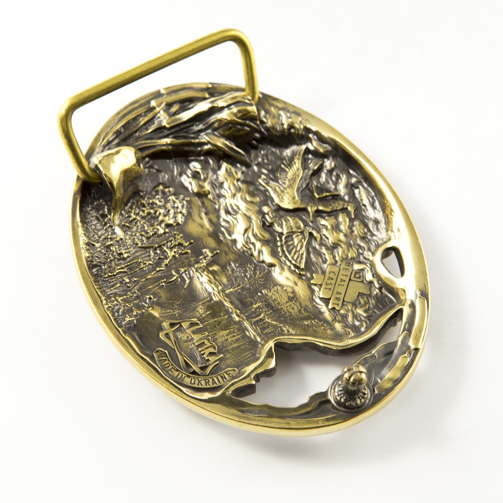Cocker Spaniel brass belt buckle, Cocker Spaniel dog head, Hunting dog buckle