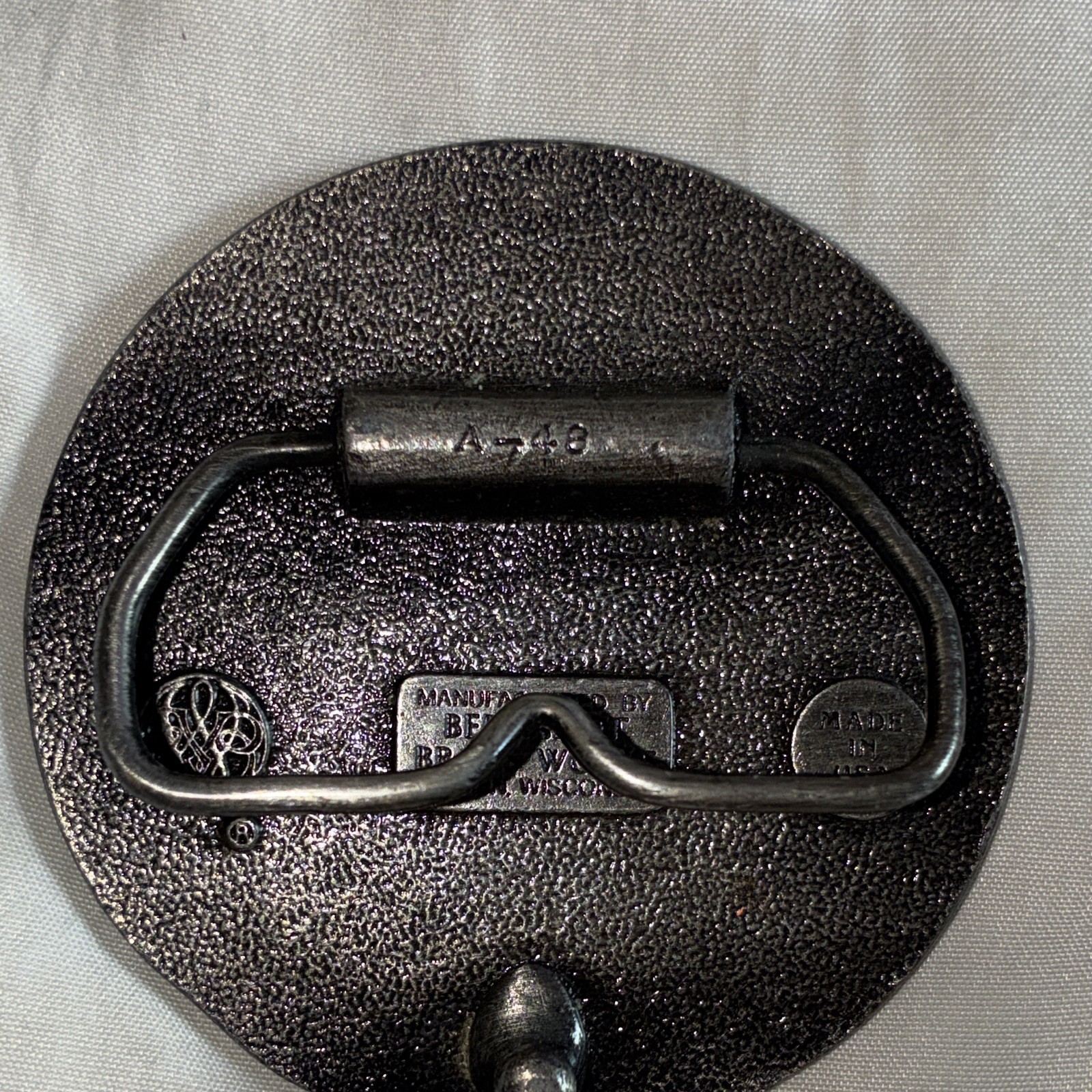 Bergamot Brass Works A-48 Made in USA Eagle Stars American Silver Belt Buckle