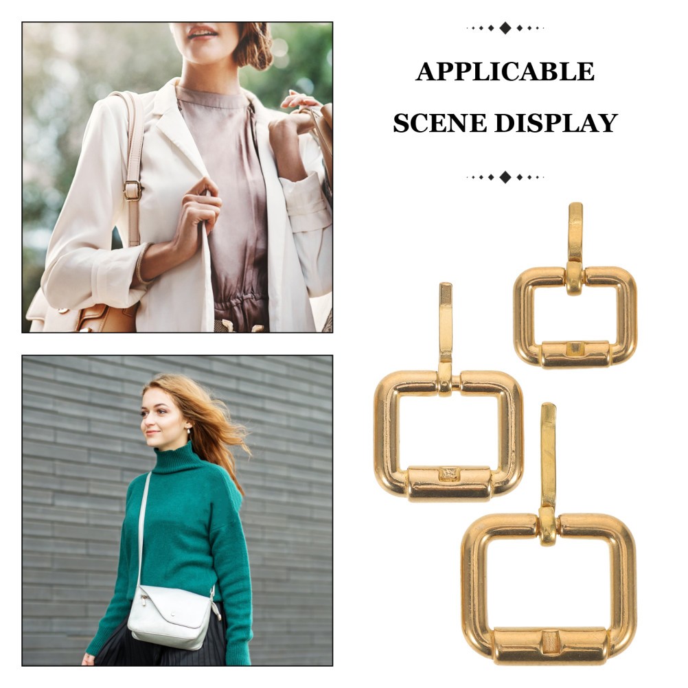 3Pcs Reusable Copper Single Prong Buckles for Bag Straps Golden Durable