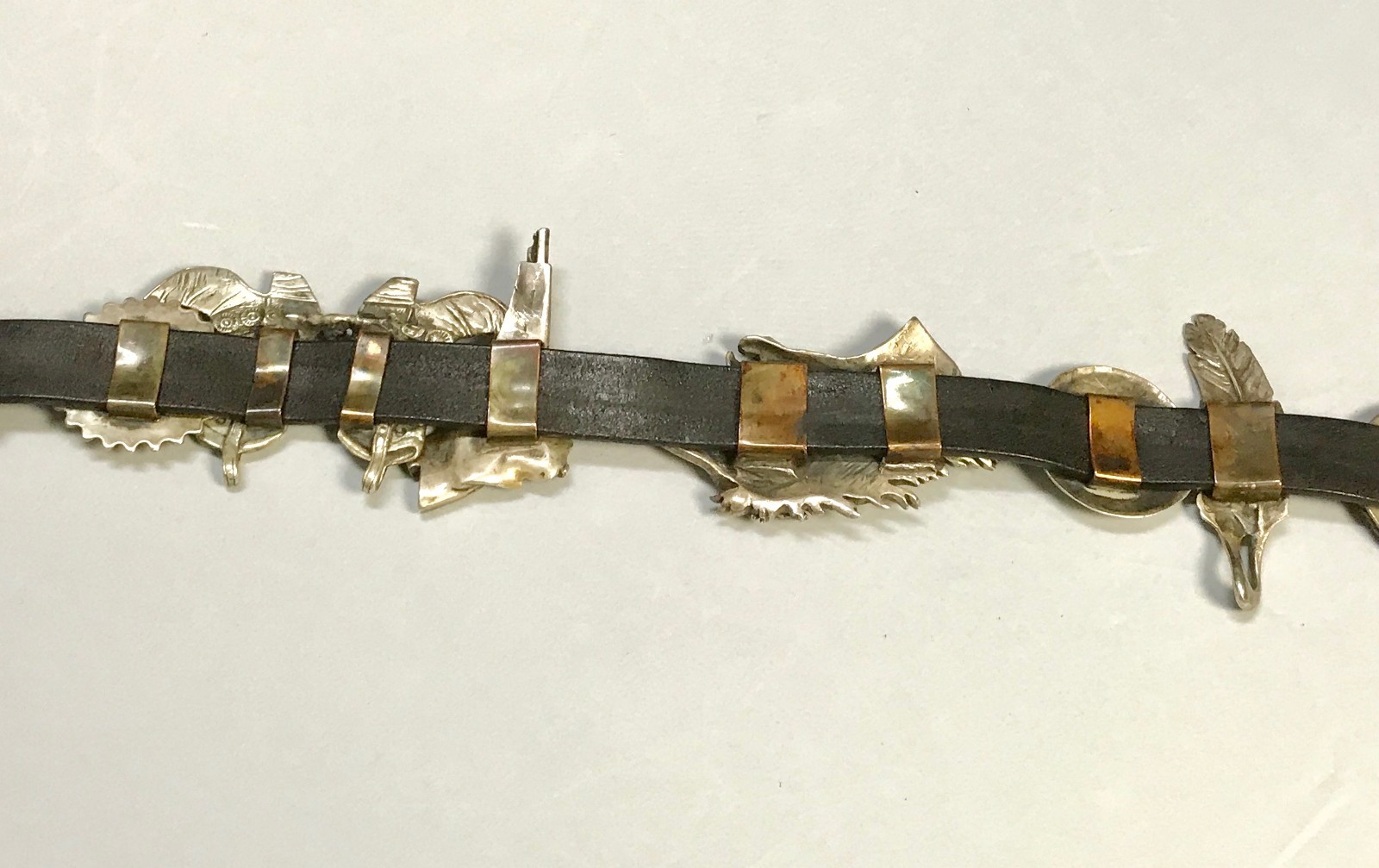 Arnold Goldstein Sterling Silver Concho Black Belt