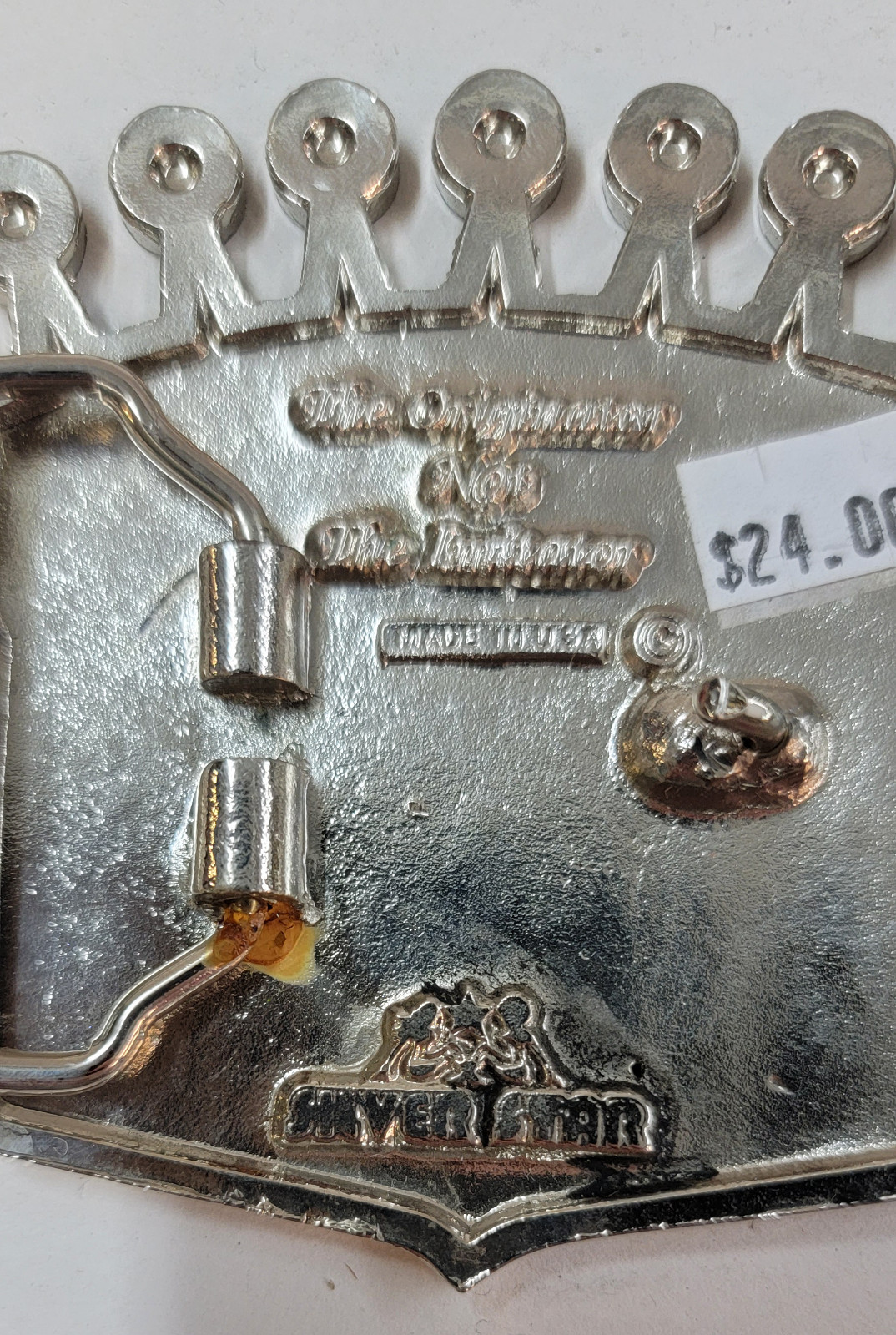 Silver Star Crown Belt Buckle