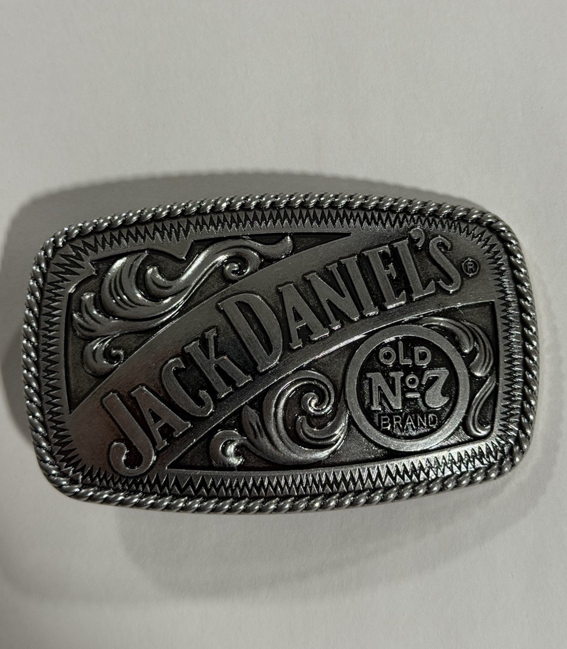 JACK DANIELS Classic Old No. 7 Brand Pewter BELT BUCKLE