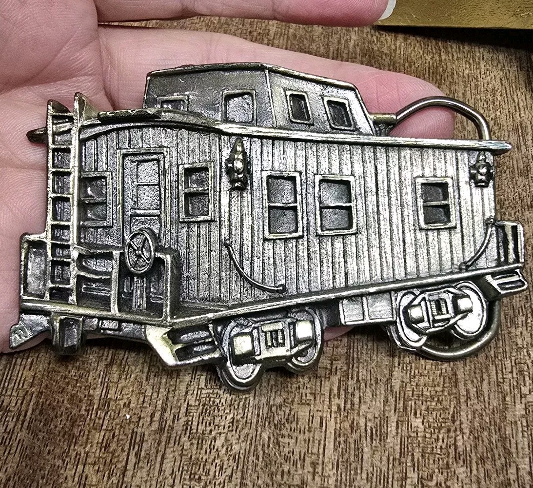 Vintage Caboose Belt Buckle The Great American Belt Company Chicago Brass Ltd Ed