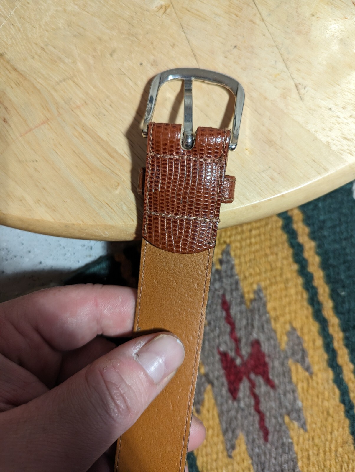 Douglas Men&rsquo;s Leather Belt Sz 34 Brown Tan Made In France Rare New!