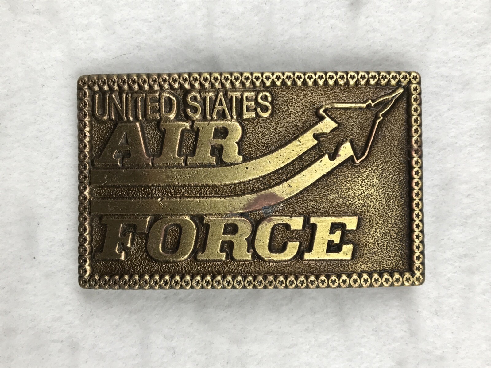 vintage 80s US AIR FORCE BELT BUCKLE usaf military us army
