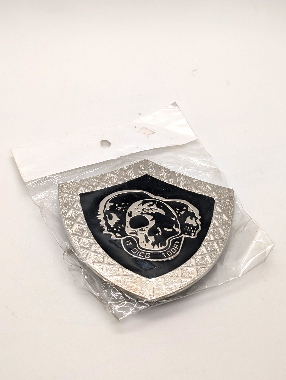 Skulls Belt Buckle IT DICG TODAY 4×4 Silver & Black