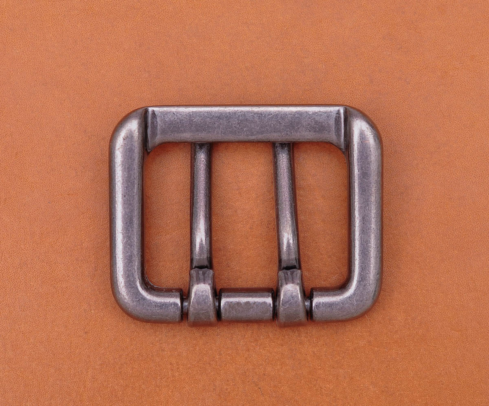 Men Heavy Duty Double Tongue Pin Prong Belt Buckle Fits 40MM Belt Strap Silver