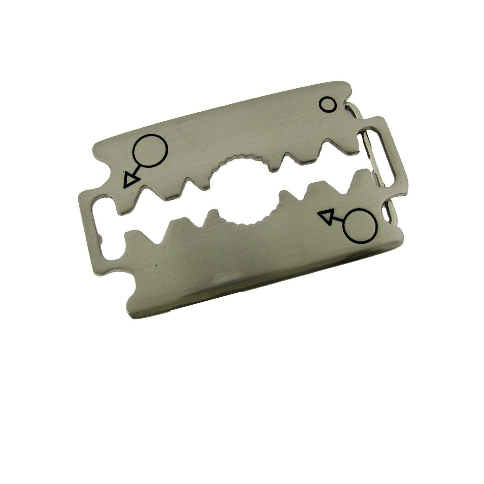 Razor Blade Belt Buckles Barber Shop Hairdresser Hair Stylist Tool Silver Chrome