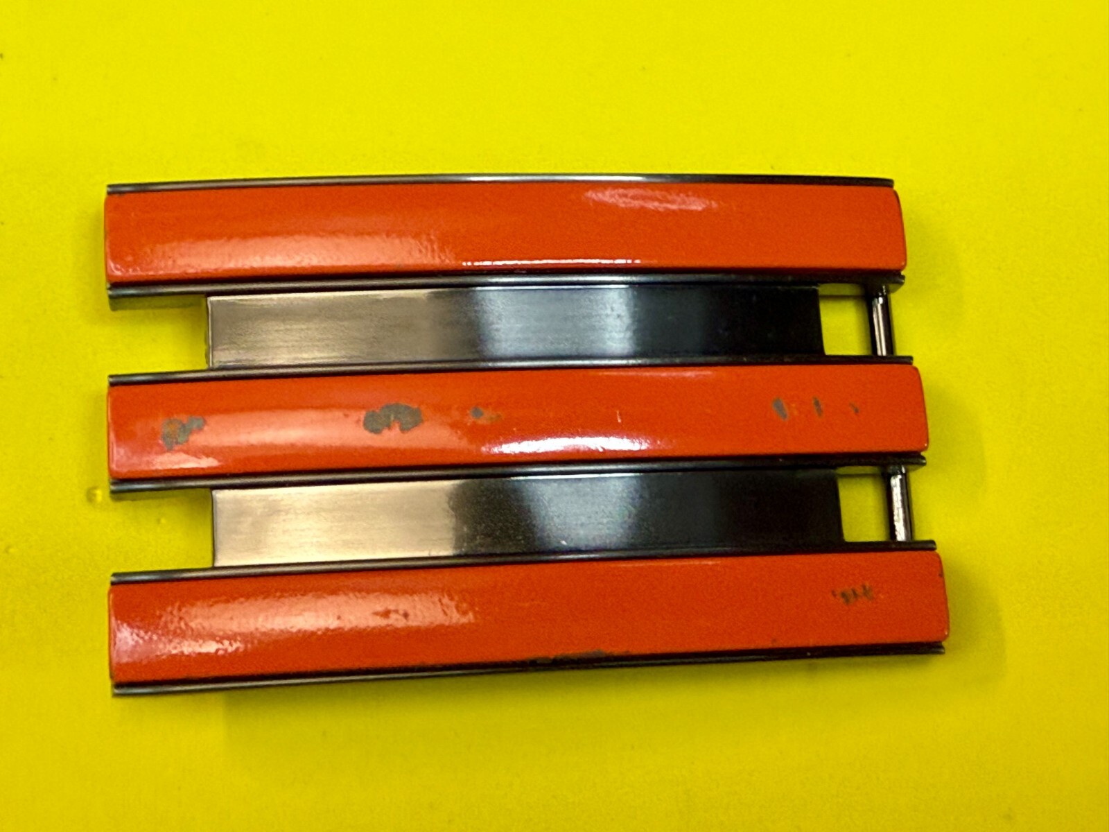 Adidas Golf Trophy Used Vintage Orange On Black Colored Stripes Belt Buckle