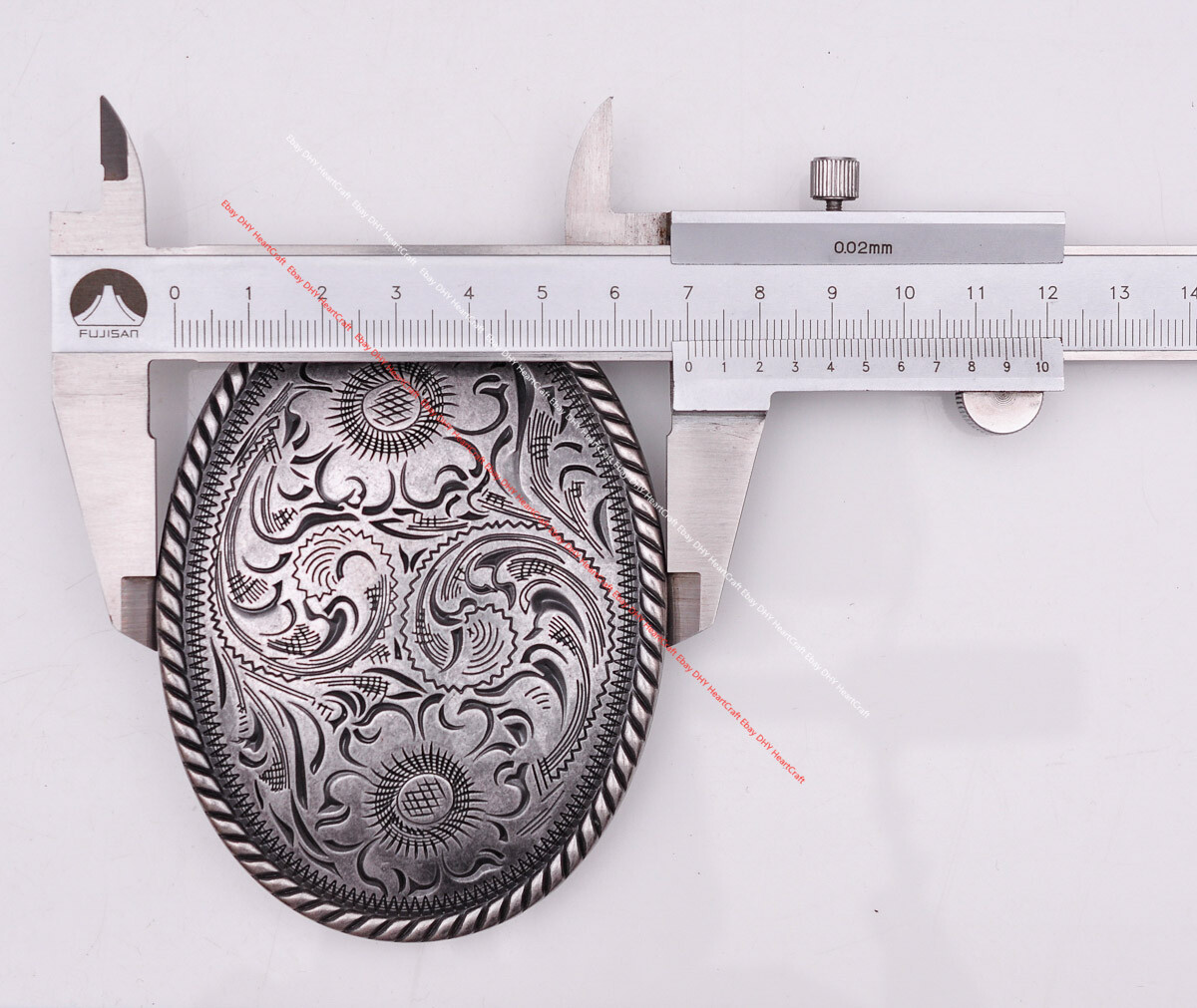 51MM Vintage Silver Cowboy Ranger Floral Carved Western Belt Buckle fit 2&Prime; Strap