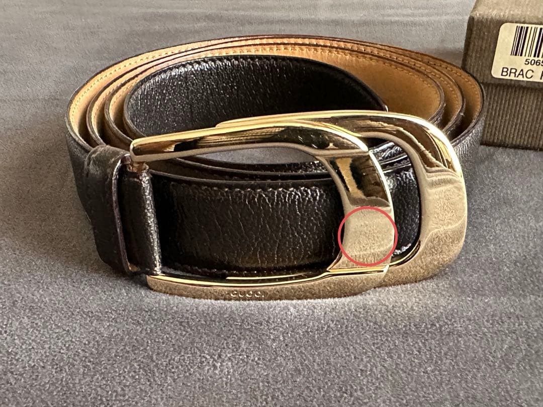 GUCCI Pre-Owned Vintage Gold Buckle Belt