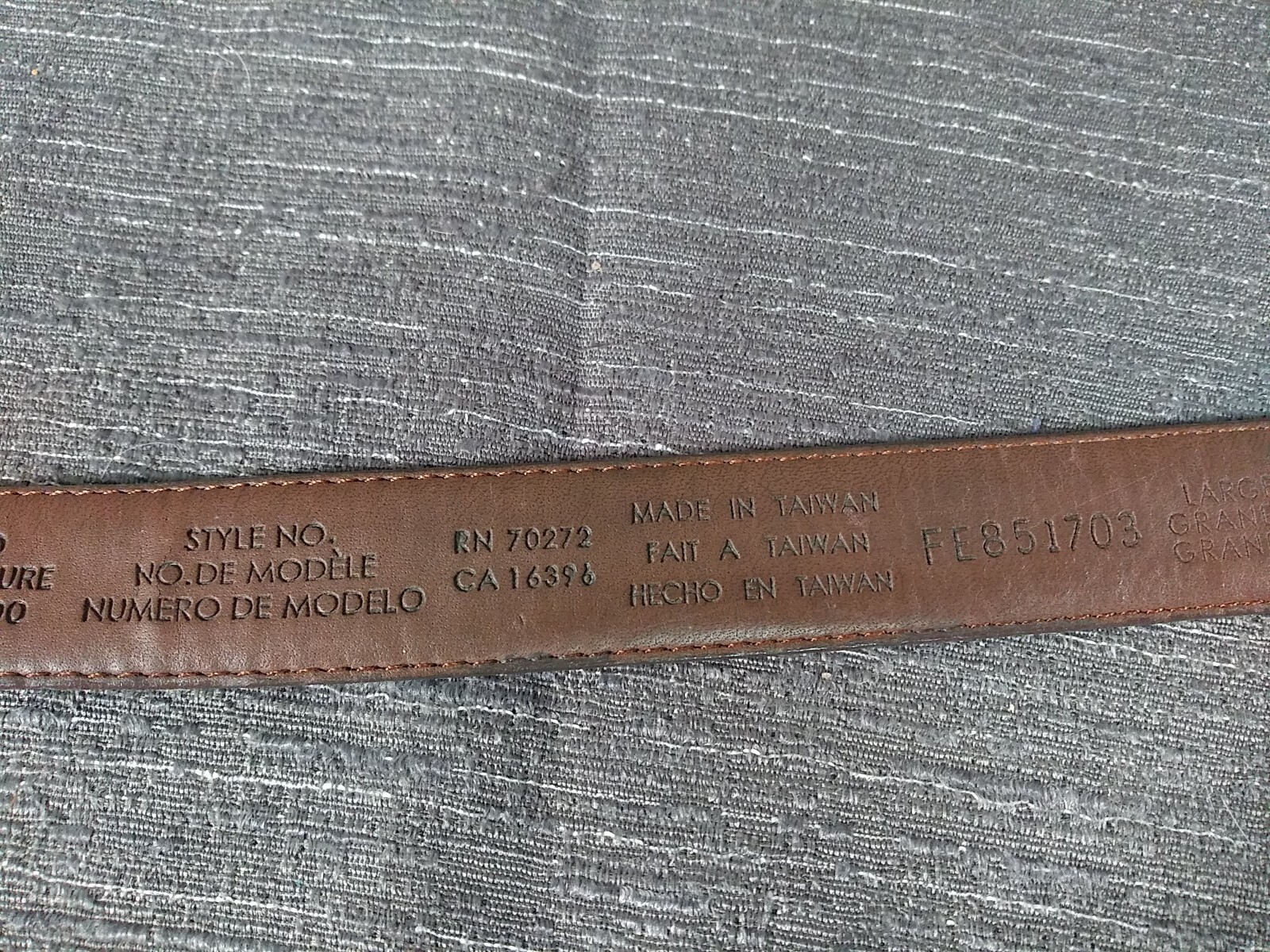 Liz Claiborne Belt Womens Large Brown Genuine Leather