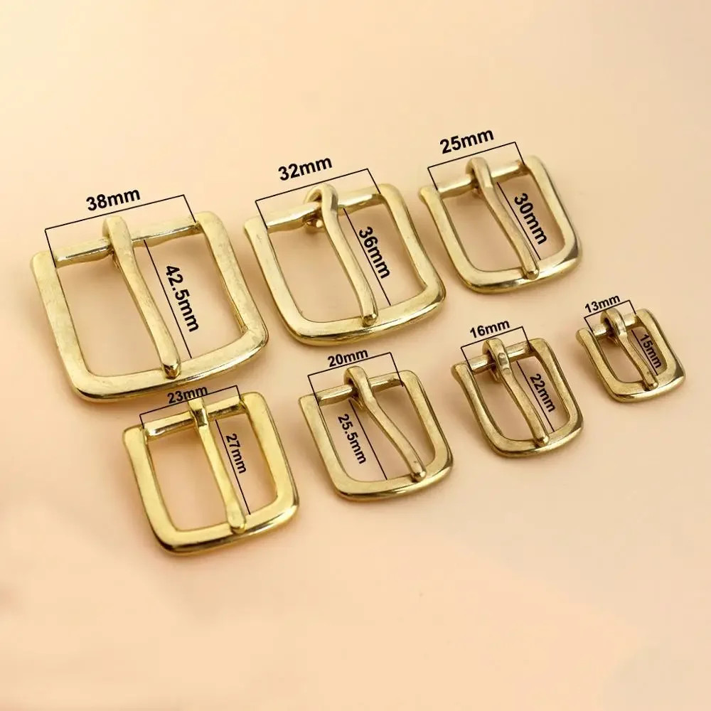 1Piece Solid Brass Belt Buckle End Bar Heel Bar Buckle Pin Belt Half Buckle for