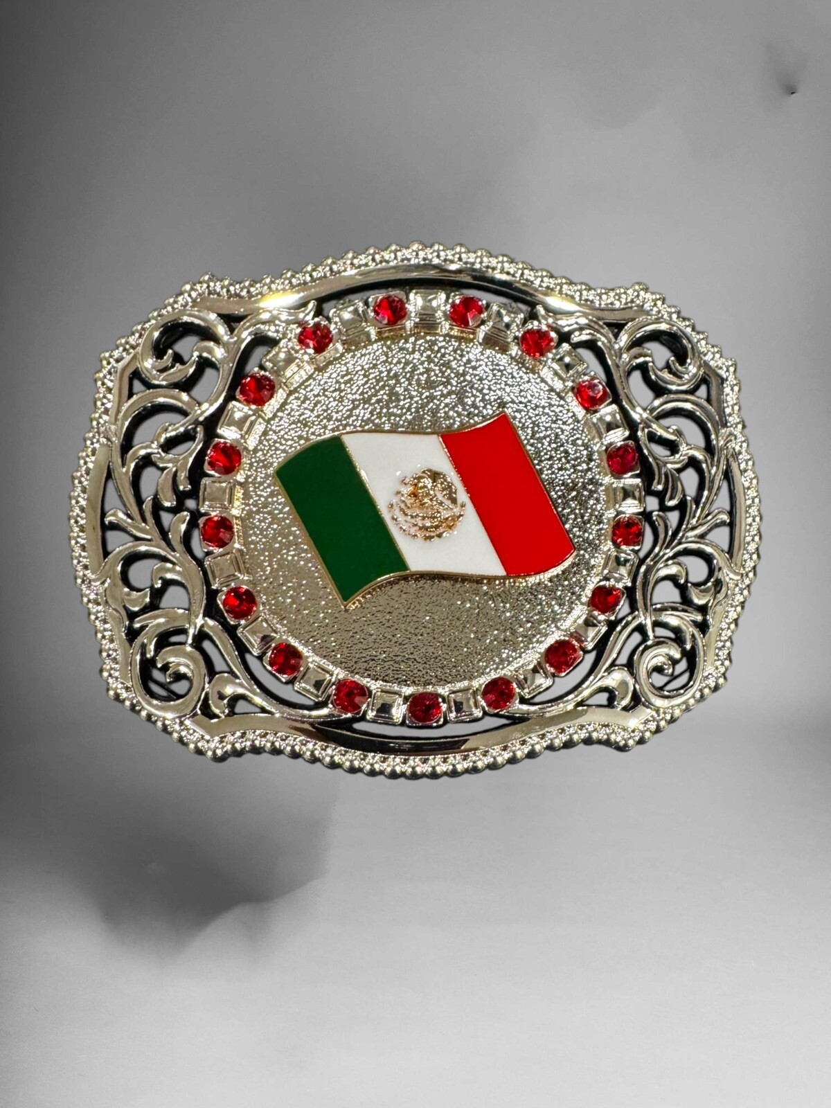 Mexican Flag Western Cowboy Belt Buckle Hebilla Vaquera Rodeo Bandera De Mexico