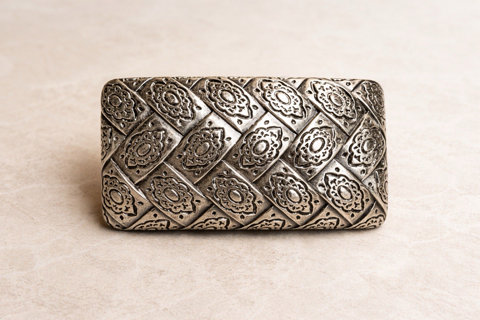 French Zamak Belt Buckle – Antique Silver, Fits 1.5&Prime; Belt