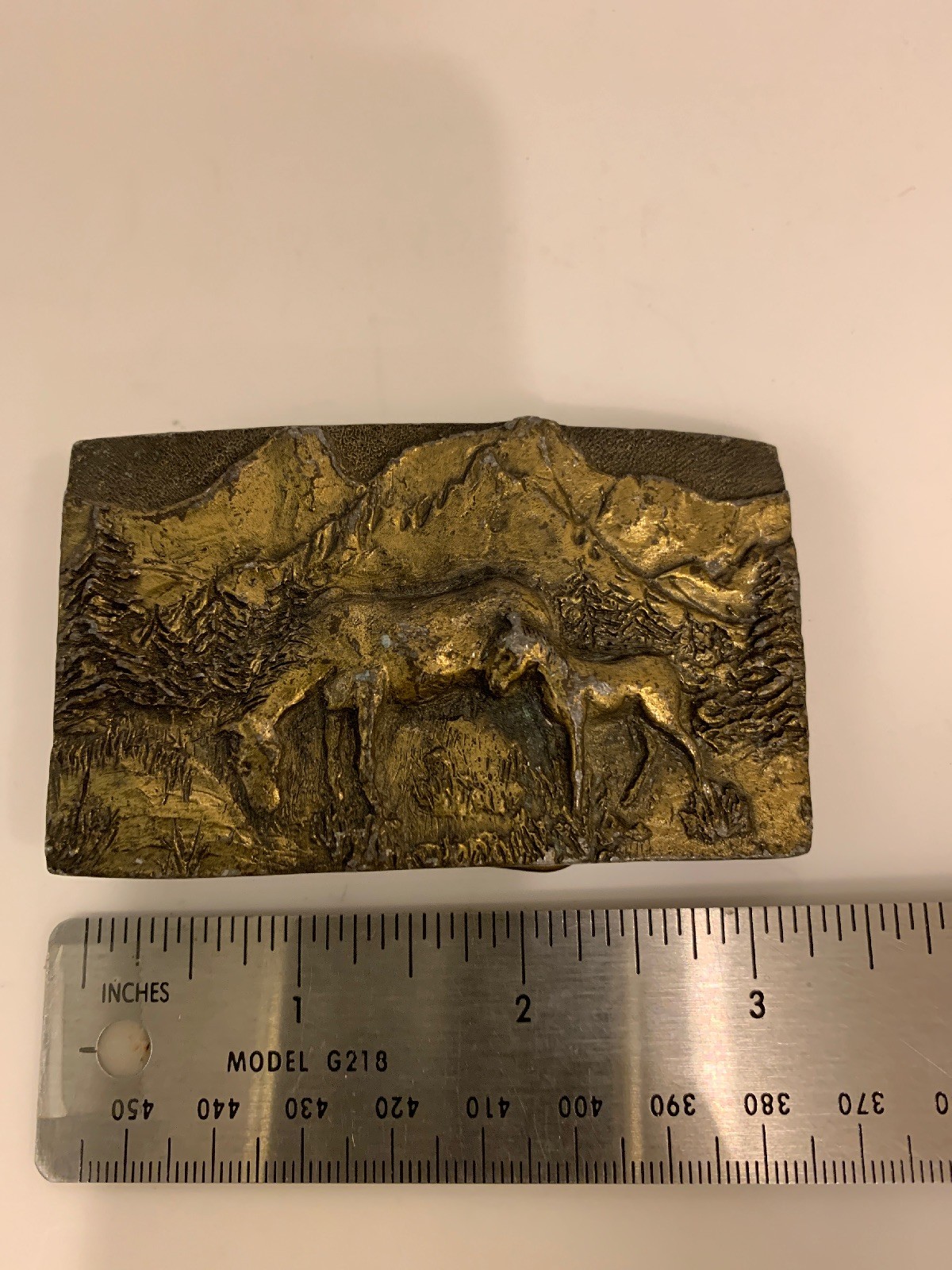 Colorado Rocky Mountain Solid Brass Belt Buckle Special Cast 1979 USA.