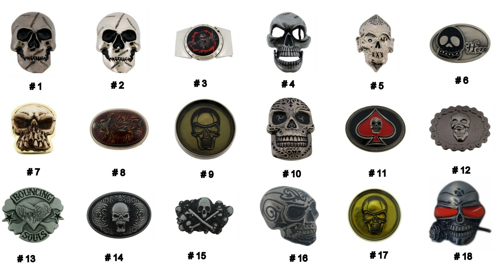 New Men Women Halloween Party Costume Skull Pirate Skeleton Xbones Belt Buckles