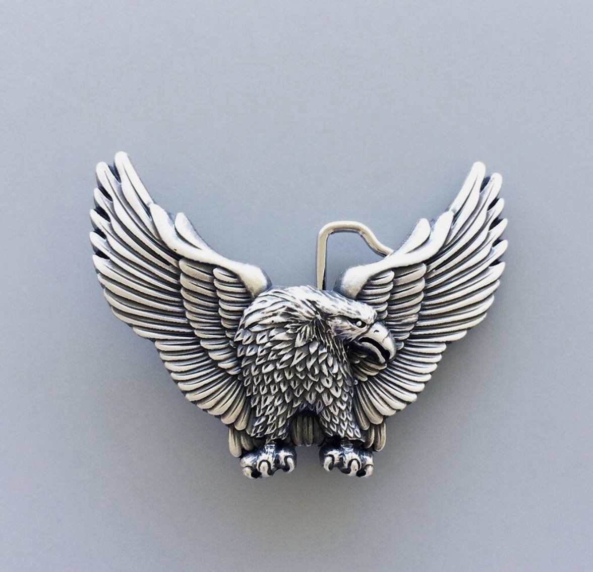 Silver Plated Western Eagle Wild Animal Belt Buckle Boucle de Ceinture