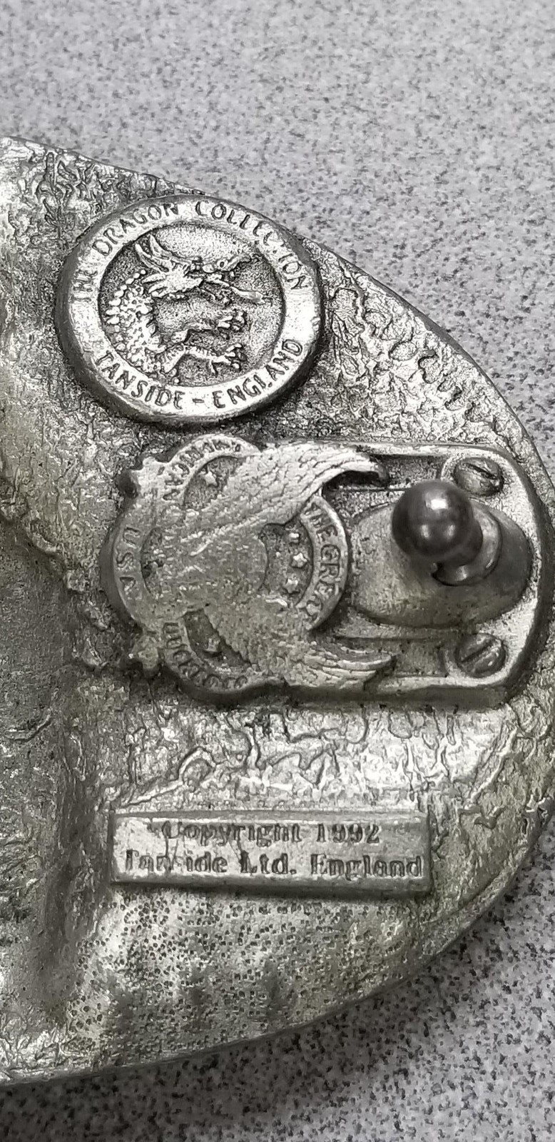 Vintage 1992 Dragon Collection Free and Easy Biker Motorcycle Belt Buckle Up 5