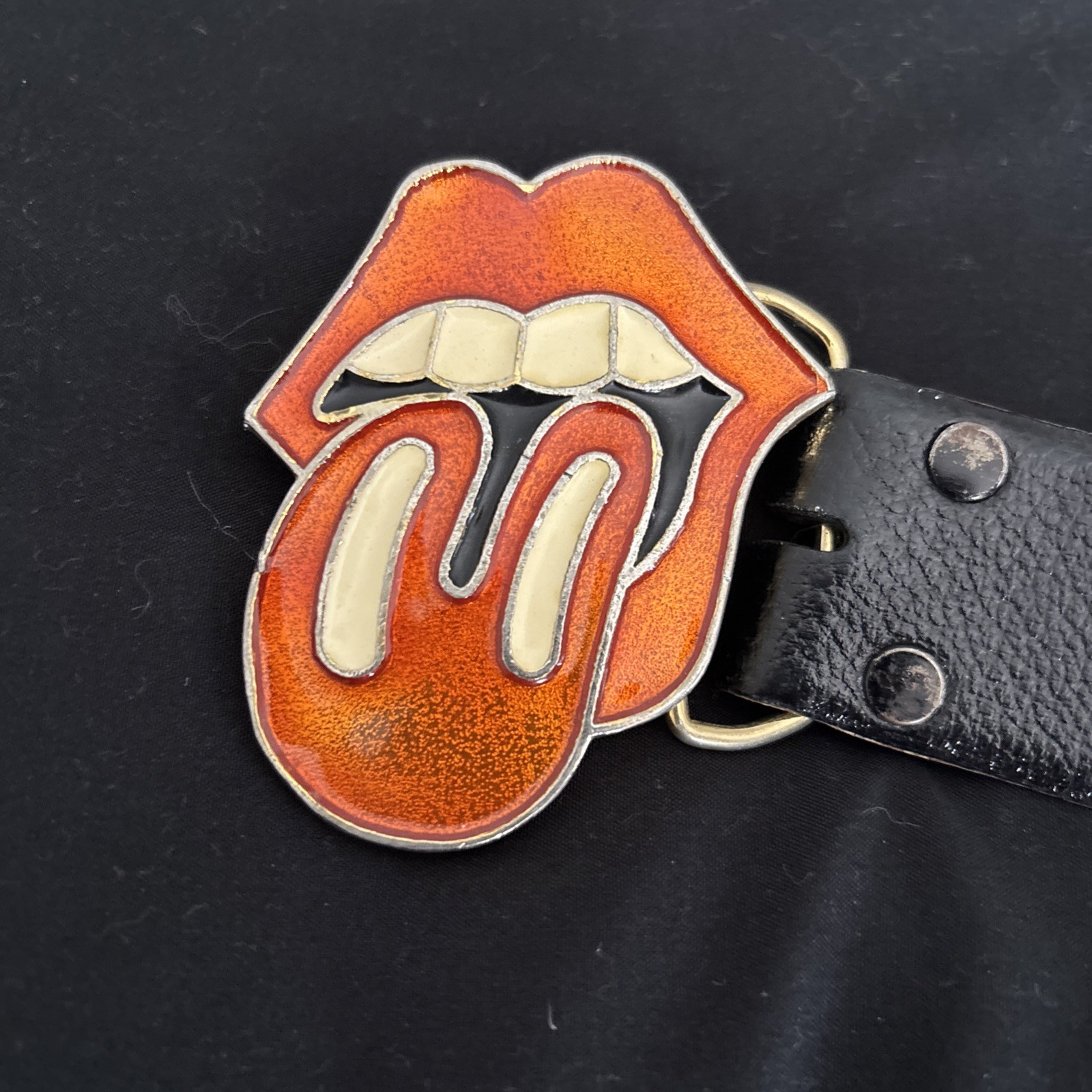 Original 2005 Rolling Stones Tongue Logo License Metal Belt Buckle Mick Jagger
