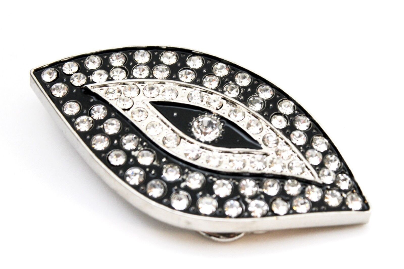 AN EYE belt buckle Men Women Black Silver Rhinestones Iced Style Rare Cowgirl