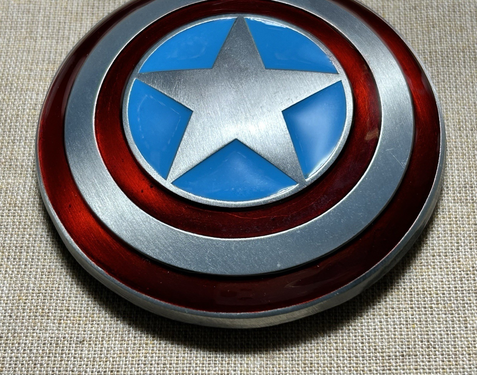 Captain America Shield Avengers Superhero Metal and Enamel Belt Buckle