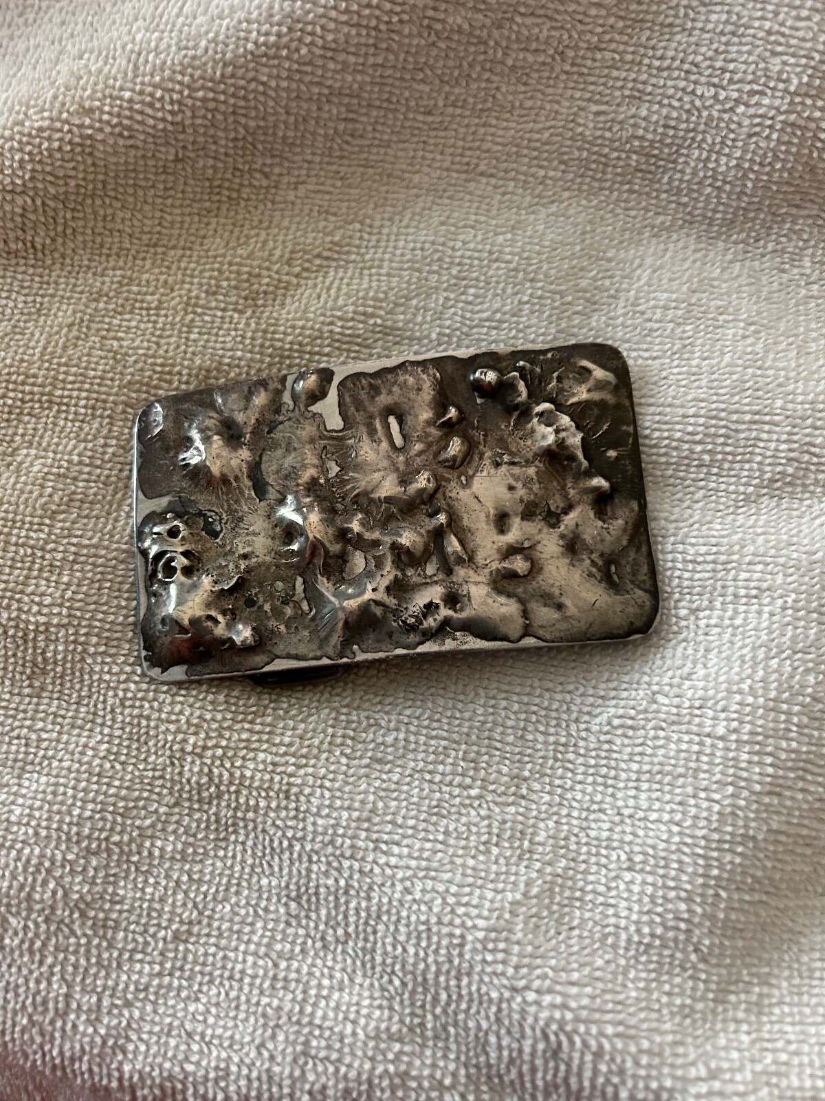 Vintage Modern Modernist Abstract Belt Buckle Brutalist