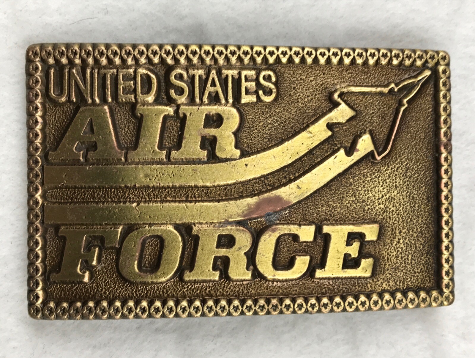 vintage 80s US AIR FORCE BELT BUCKLE usaf military us army