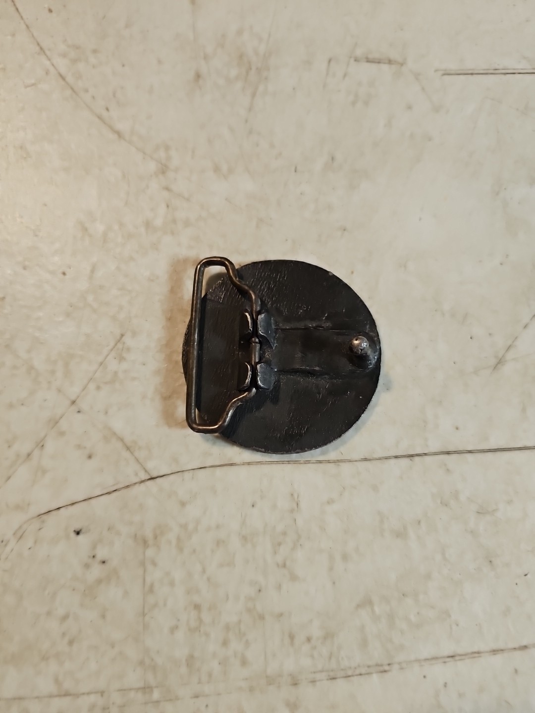 Vintage FREEMASON Metal Round Belt Buckle MASONIC.
