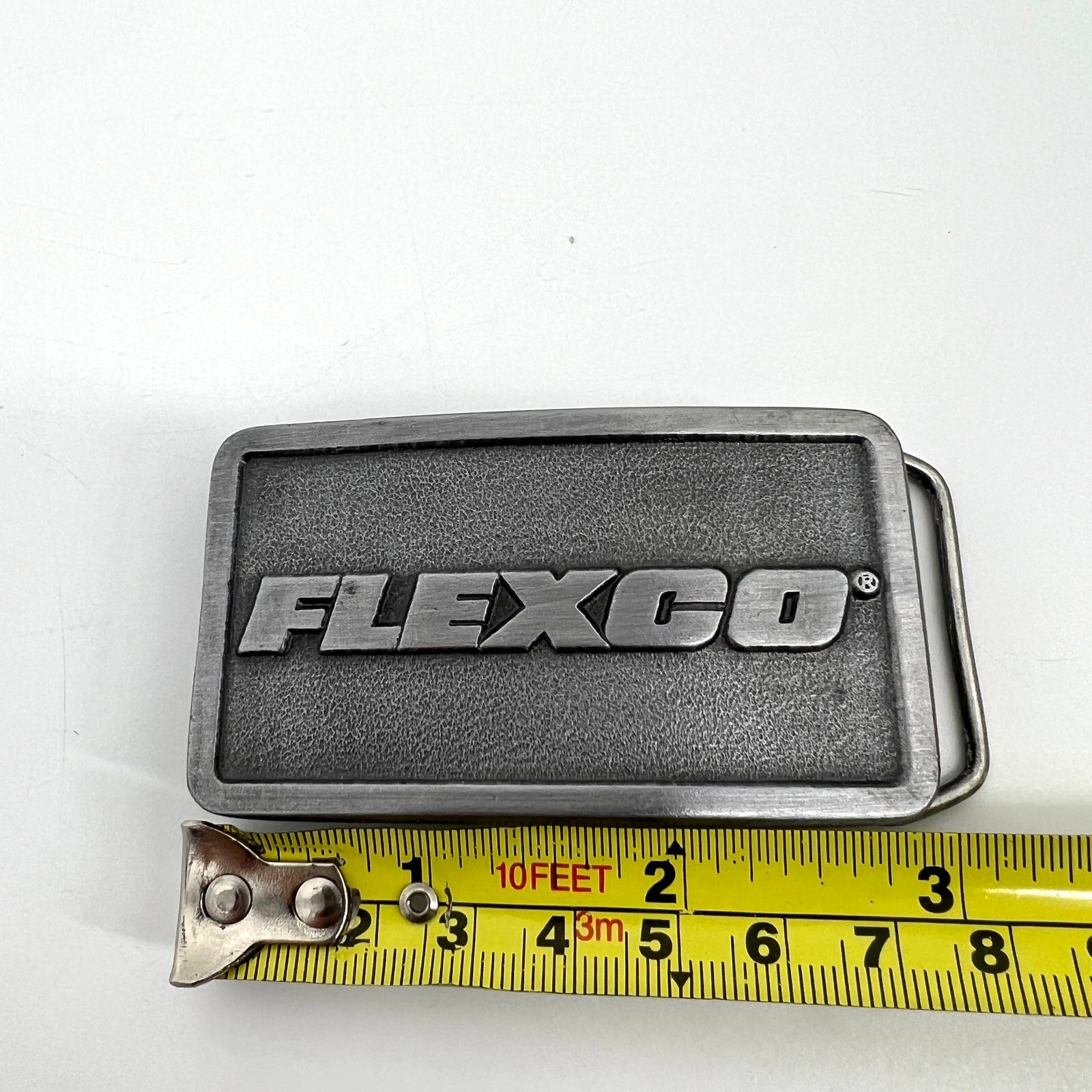 Vintage 1994 FLEXCO Flexible Steel Lacing Company USA Belt Buckle 2&Prime;x3&Prime;