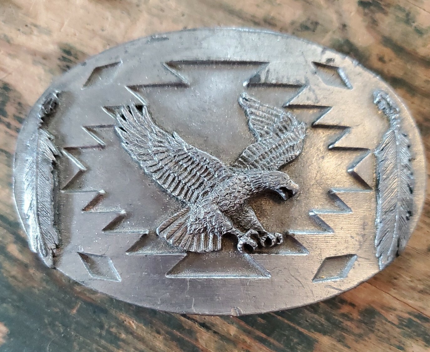 1993 Arroyo Grande Buckle Co Bald Eagle Pewter Belt Buckle AG 87