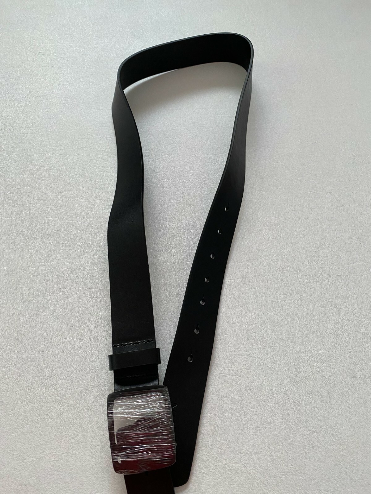 Nixon Icon Cut Out All Black Leather Belt Size S