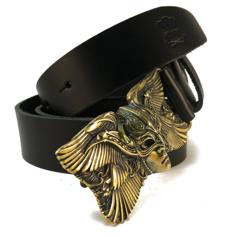 Valkyrie brass belt buckle, Scandinavian Norse Nordic Celtic Viking belt buckle
