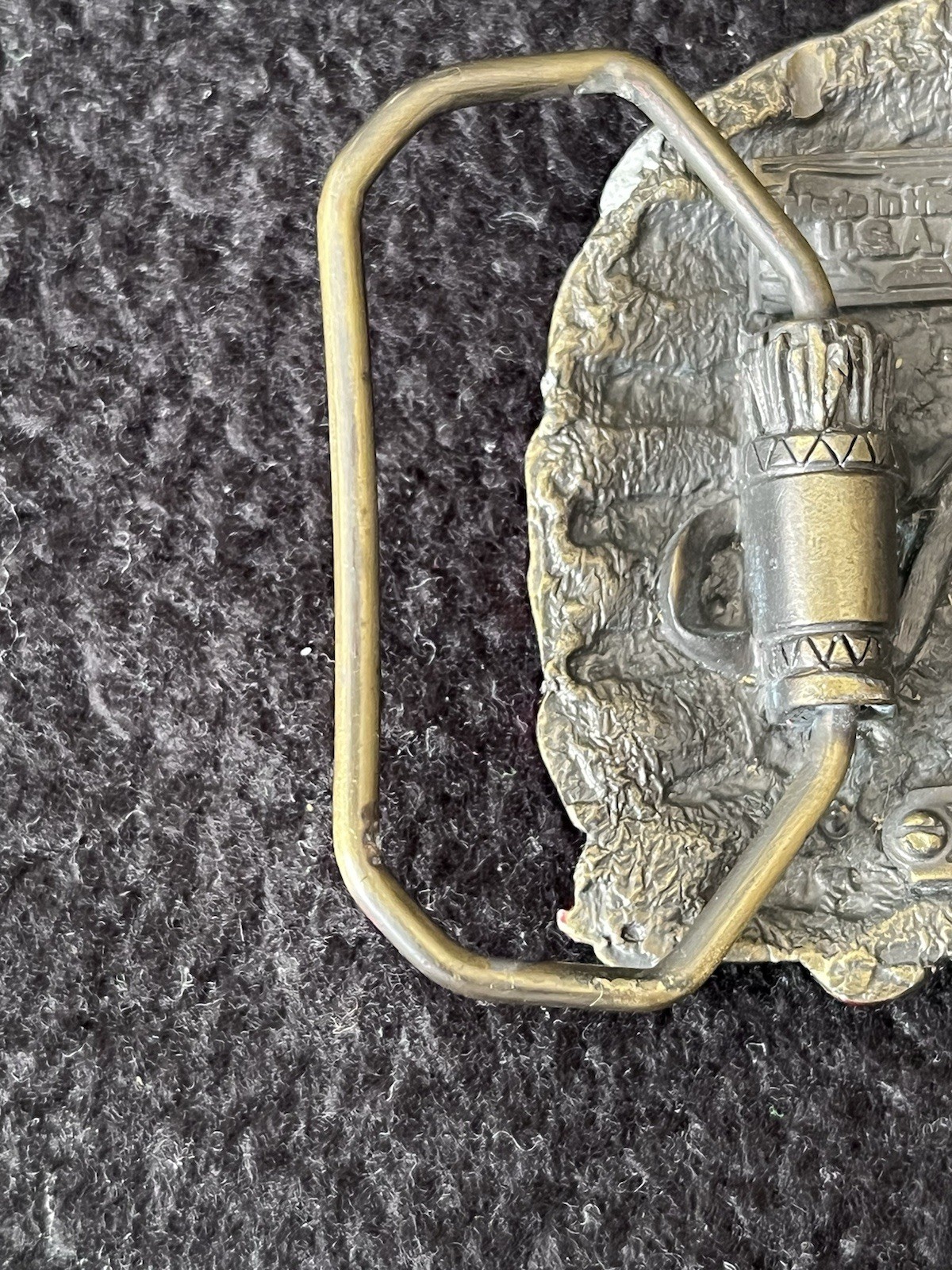 1991 Native American Indian Chief Skull The Great American Buckle Co. USA #1956