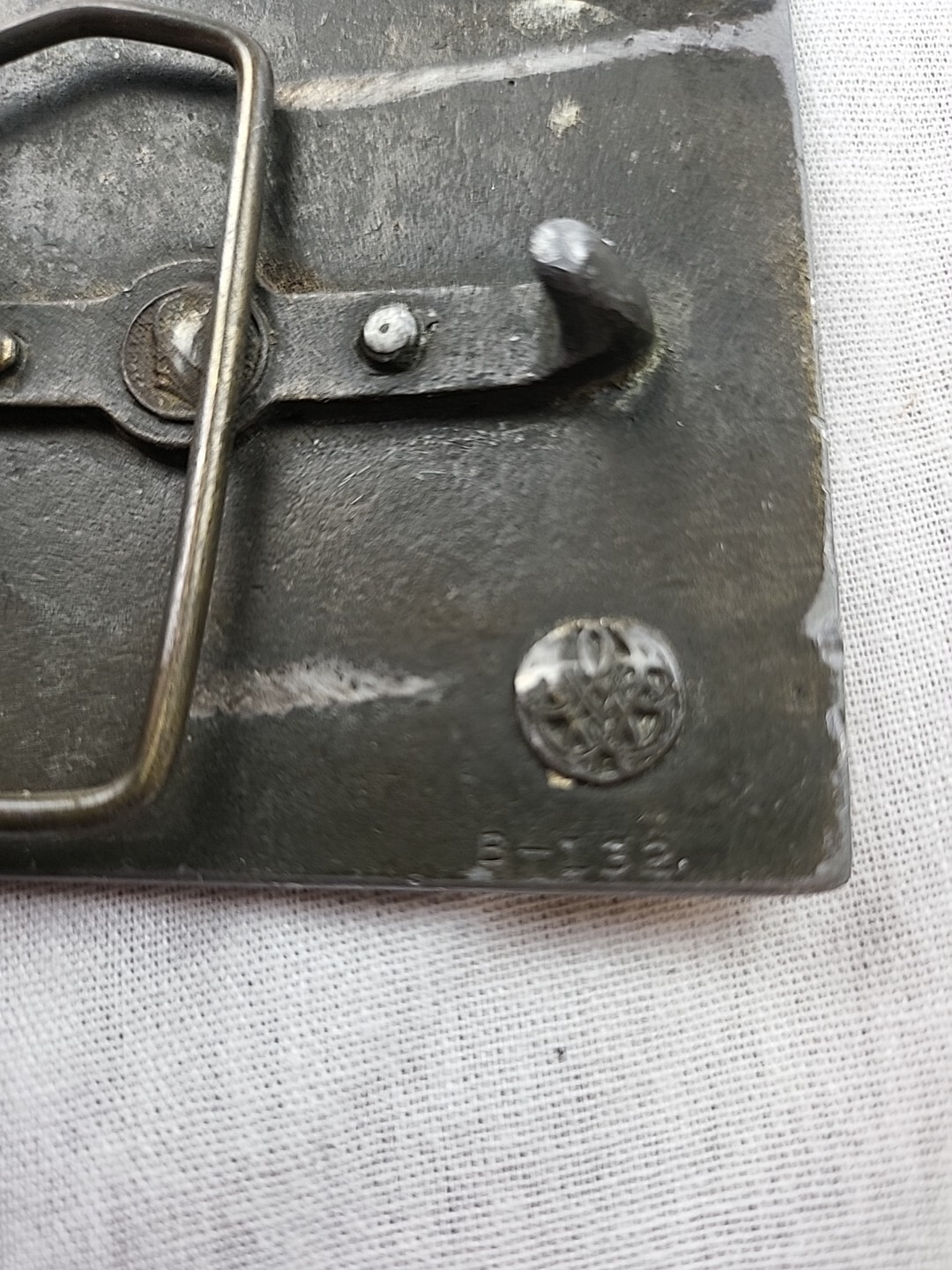 Bergamot Brass Works Belt buckle B-132 Flag American History From 70s S~70x60mm