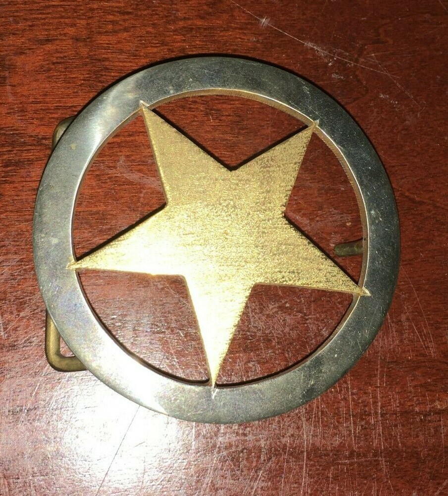 Set of 2 Belt Buckle Texas State Flag Xoleaco & Texas Star