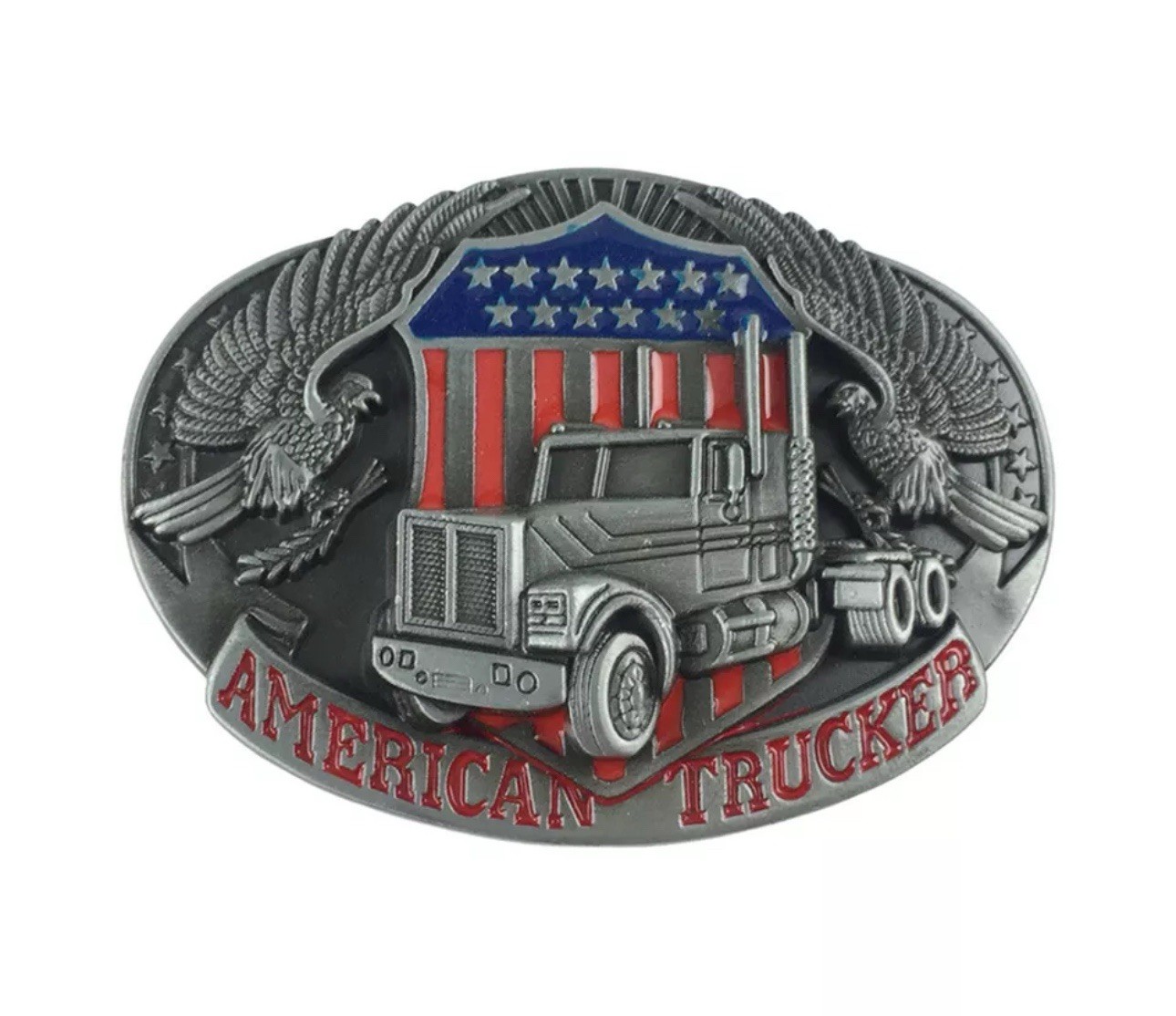 American Trucker Western Belt Buckle