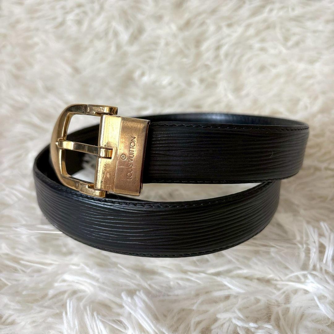 Louis Vuitton Pre-Owned Belt Black Gold Epi