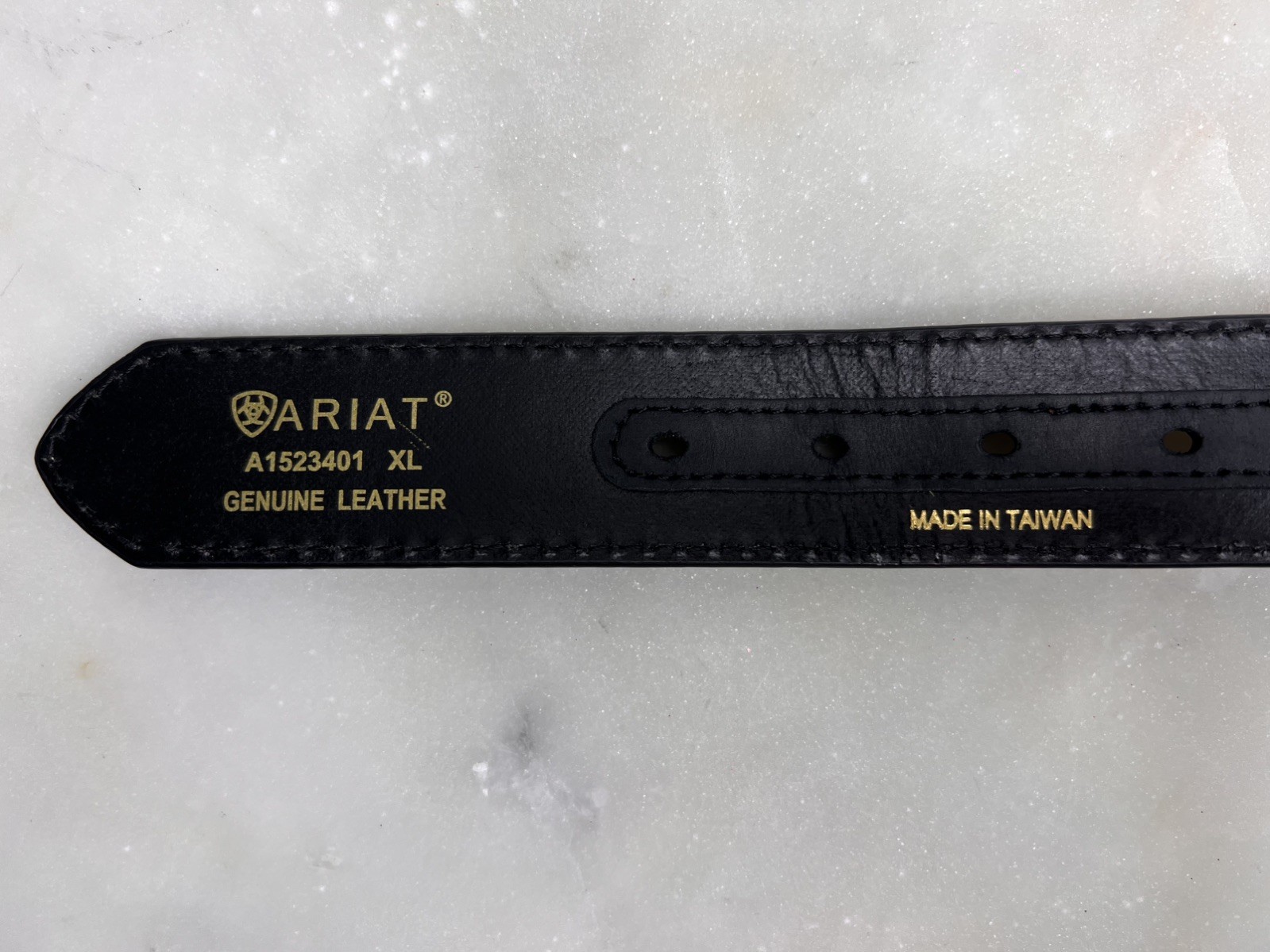 New Ariat Black Western Belt A1523401 XL 2007 Limited Edition Buckle Origional
