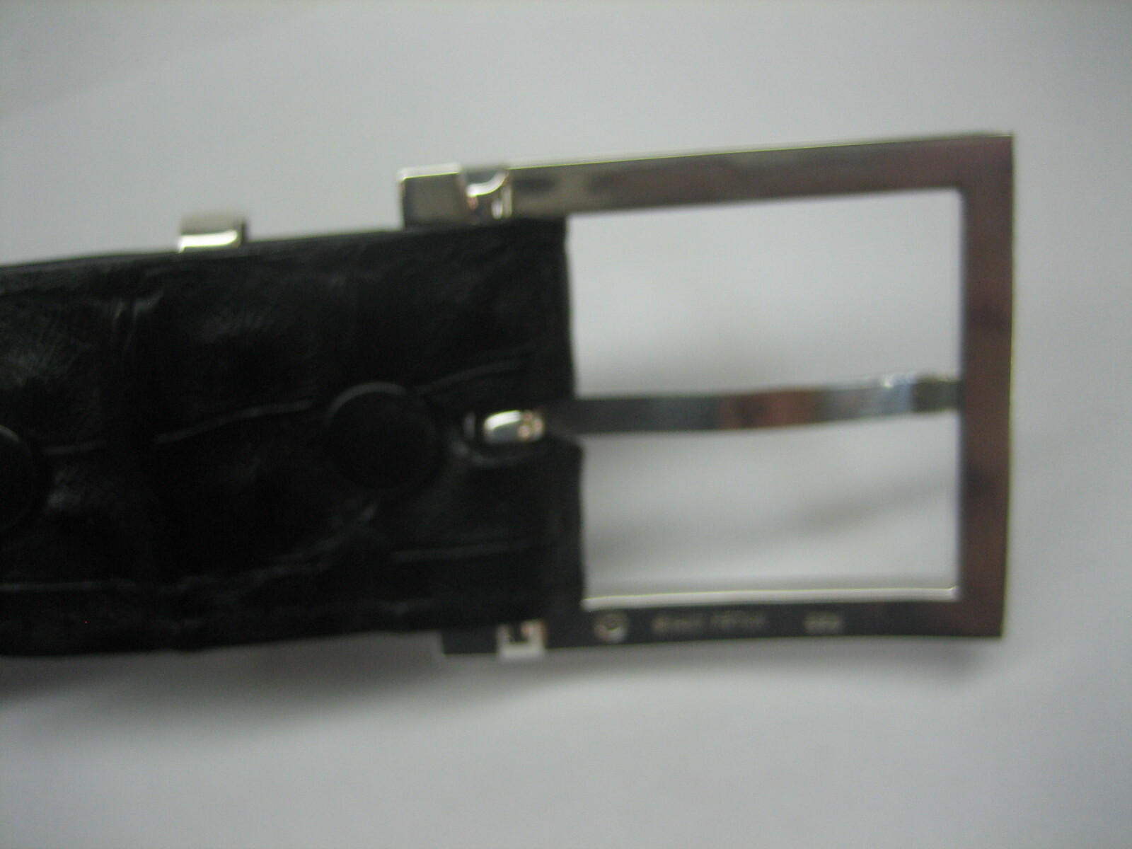 GENUINE HORNBACK CROCODILE BELT 1-3/8&Prime;, W/ 2 PC BUCKLE SET 925 SOLID SILVER USA.