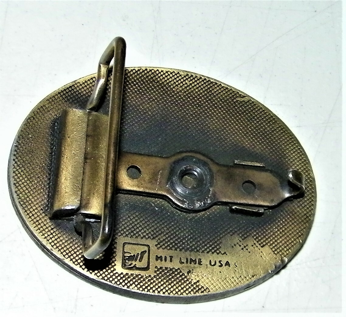 Vintage Hit Line Corporate Brass Belt Buckle R B & W Rockfalls Plant 75 Years EC