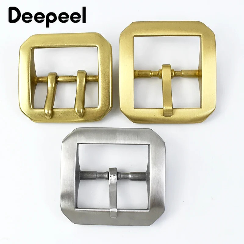 40mm Pure Brass Belt Buckles Men Pin Buckle Stainless Steel Belts