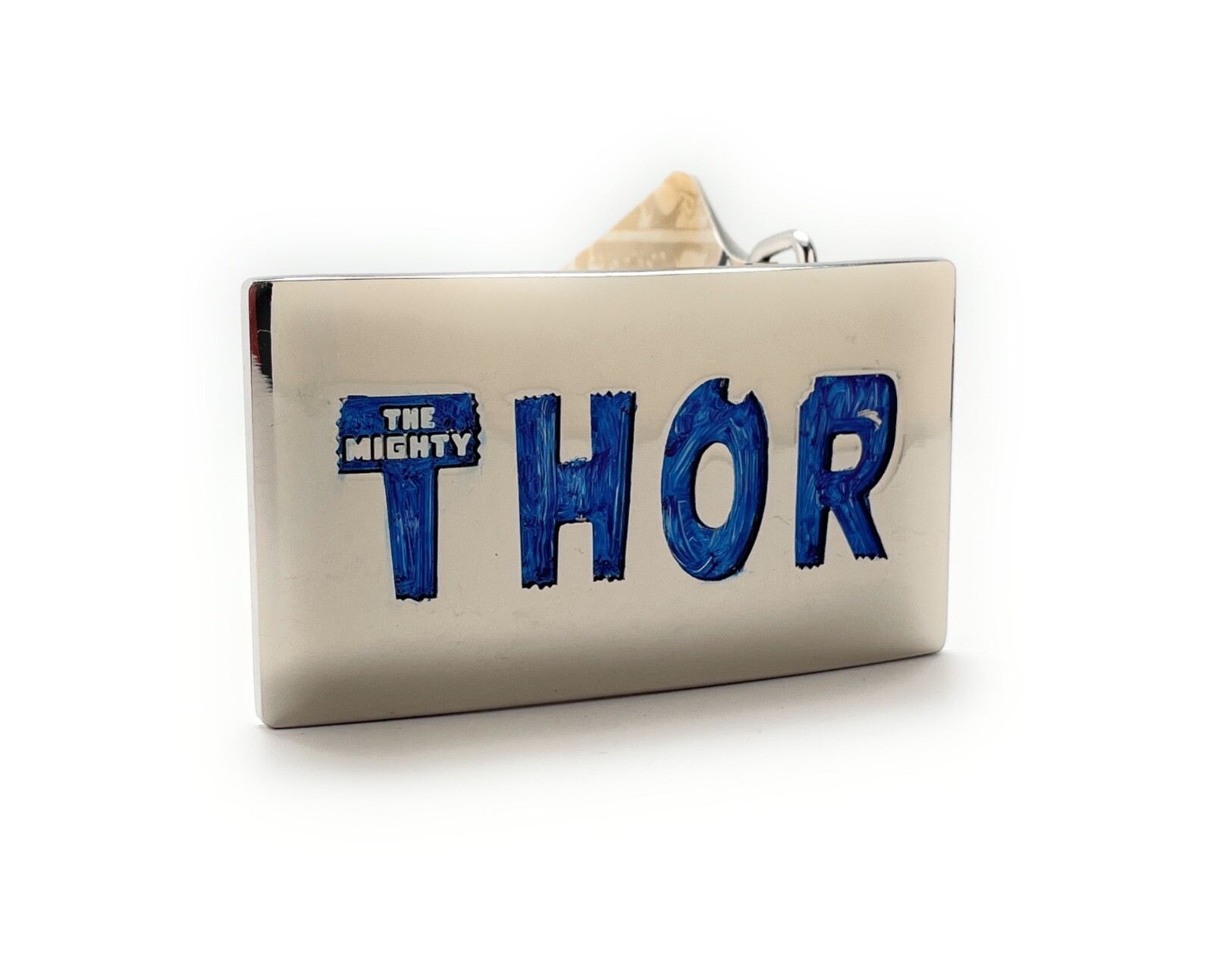 Belt Buckles Thor Silver Blue Enamel Edition Marvel Comics Silver Platted New