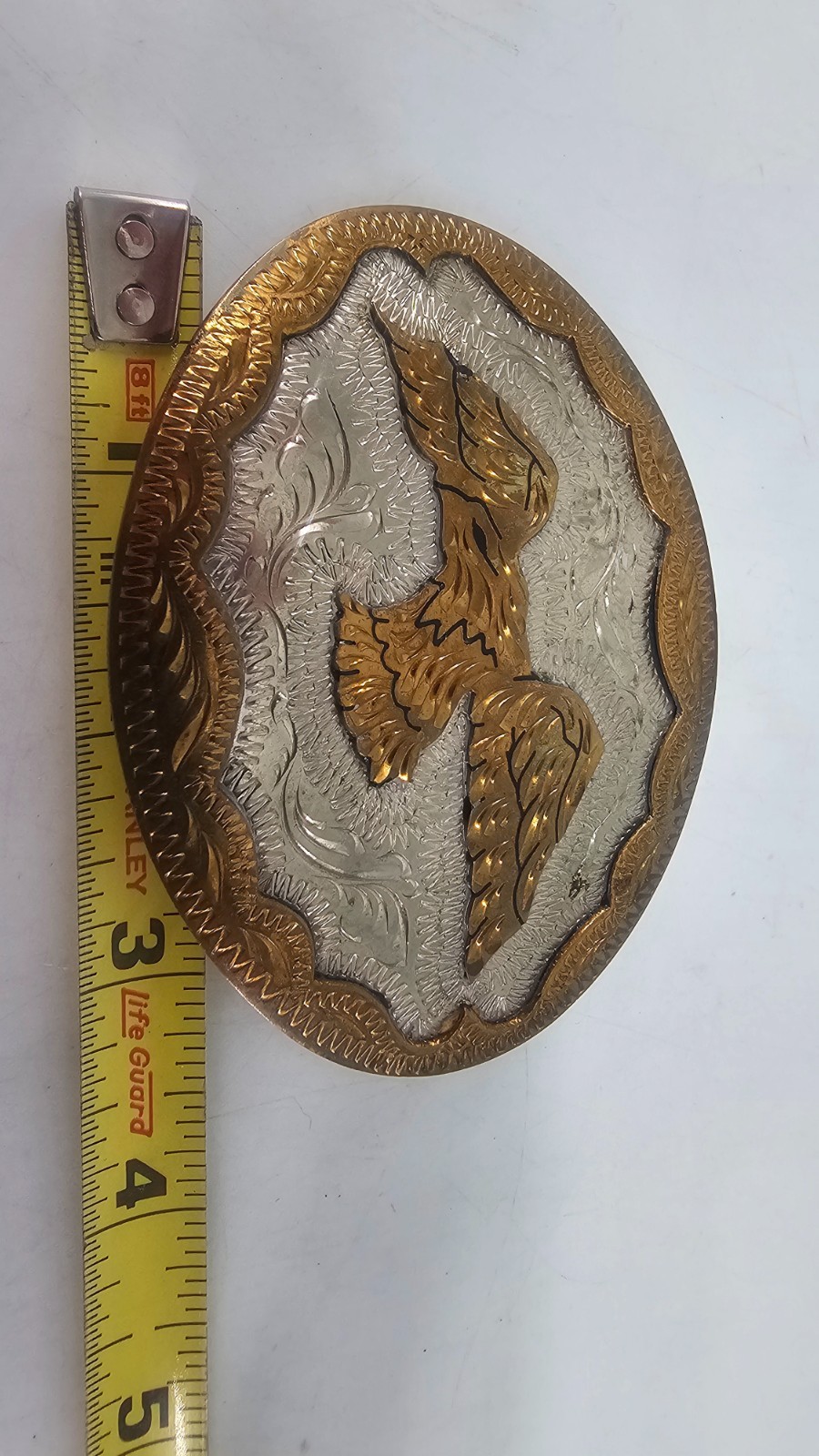 Vintage Silver Plate and Brass EAGLE Western Style Beautiful