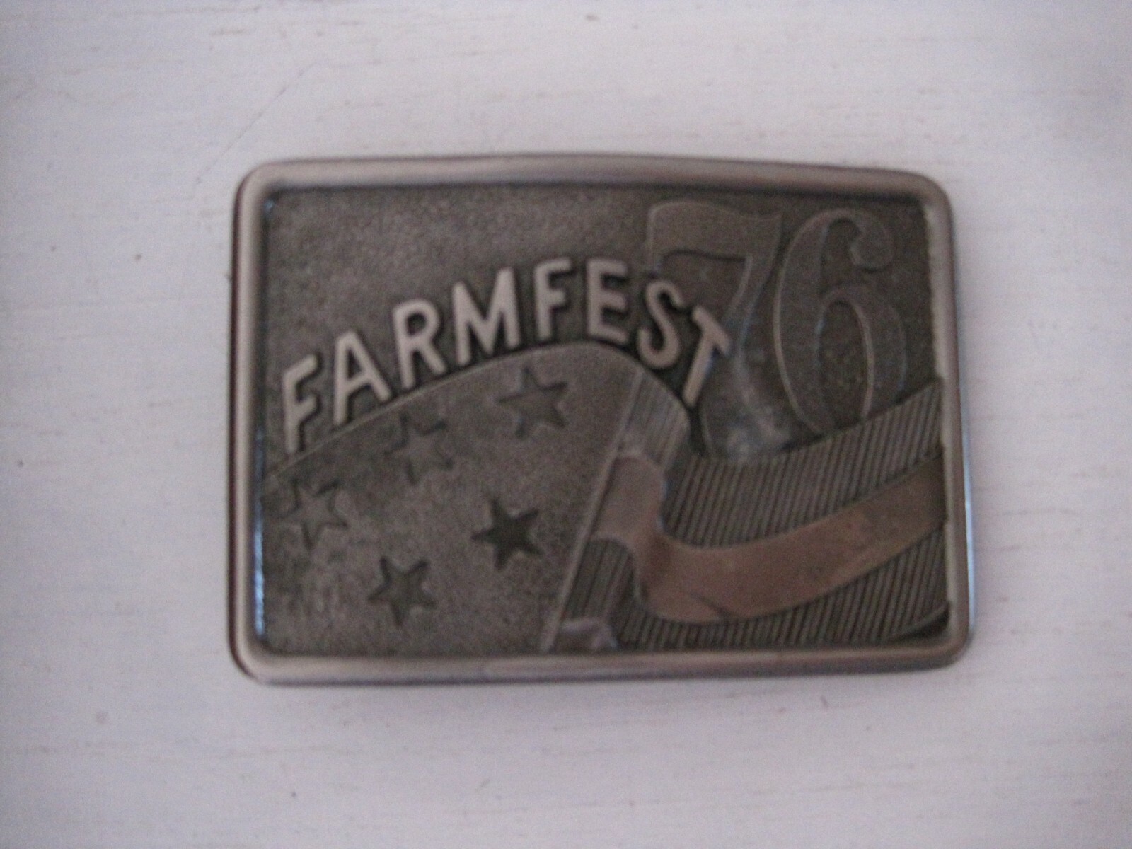 NOS Lewis Buckle Co FARMFEST 1976 America&rsquo;s Salute to Agriculture Belt Buckle